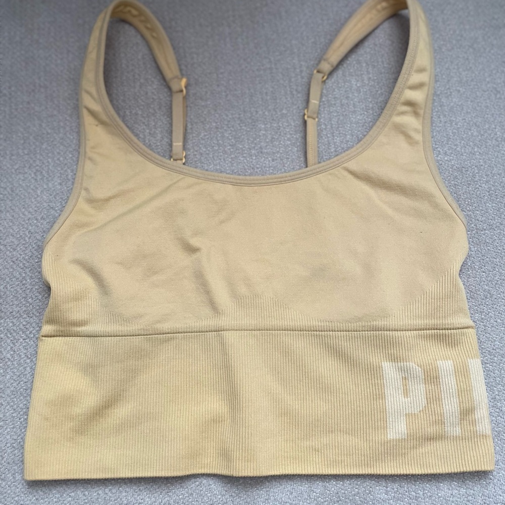 PINK Victoria's Secret Yellow Sports Bra